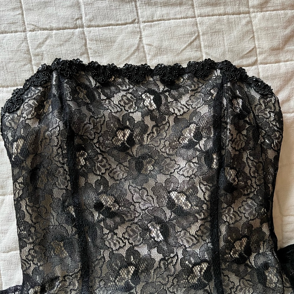 Late 90s Jump Apparel Co black lace elegant dress